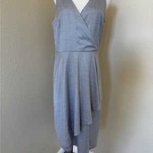 Banana Republic Gray Asymmetric Draped Sheath Dress – Size 8